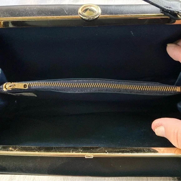 Vintage Chic Dark Blue Mini Bag - Picture 3 of 5